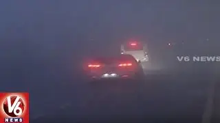 Dense Fog Continues To engulf Delhi || Visibility drops To Nil || V6 news