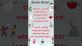 Winter Winter ☃️❄️ | English Poem for Kids | Poem in English for Kids | Poems | Kids Poems 👦👧