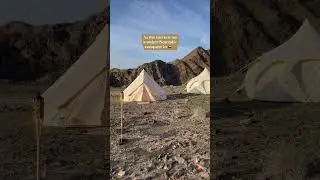Nomadic Camping Setup at Twilight in the UAE 🇦🇪 #camping #glamping #uaelife