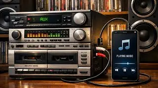 Conectando um celular por cabo a um sistema de som e a um Home Theater
