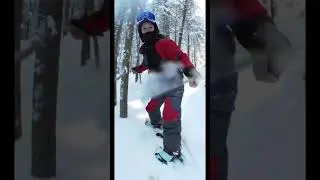 I Hit a Tree Snowboarding #snowboarding #trees #cliffs #crash #powder