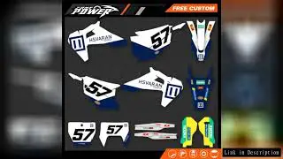 Powerzone Motorcross Graphics Background Decal Sticker Kits for Husqvarna TE FE 2020 2021 2022 2023