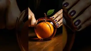 Glass Orange Slice | Ultra-Satisfying ASMR 🍊🔪 #shorts #OrangeSlice #asmrshorts #CinematicCut