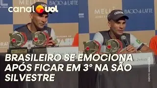 BRASILEIRO FÁBIO JESUS SE EMOCIONA APÓS PÓDIO NA SÃO SILVESTRE: 'TEM MUITO TALENTO NO BRASIL'