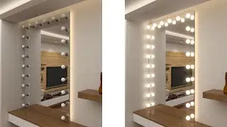 Mesh Light for Mirror Light in V-Ray Next for SketchUp