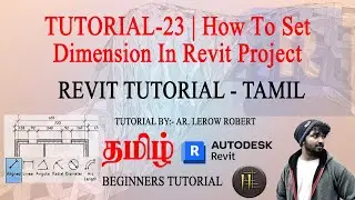 Revit Tutorial Tamil| TUTORIAL-23 | How To Set Dimension In Revit Project | Beginnerstutorial#revit