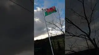 Storm Bram Welsh FLAG #stormbram #storms #cymru #reddragon #cymraeg