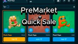 на Tonnel Добавили Quick Sale и Pre Market ??? NFT Подарки Телеграм