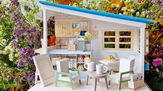 DIY miniature dollhouse made of paper - Canon Creative park paper craft materials - Miniature Cafe