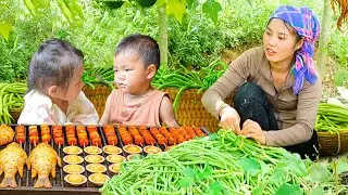 How to Cook Giant Grilled Fish for Lunch - Harvesting 100kg+ Long Bean and Selling at Market