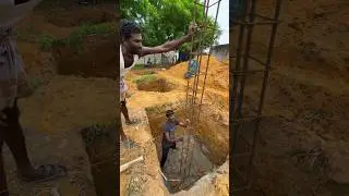 Reinforcement Column Construction #shorts #Column #Concrete #footing
