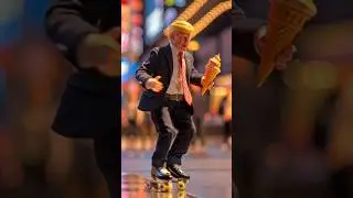 Trump Skates in NYC 🍦😂 | Awsomo World Funny Short