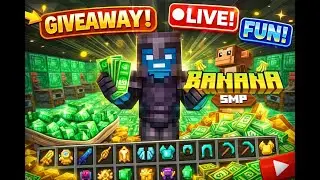 I Became RICH on Banana SMP 😱💎 | LIVE Giveaway & Fun #live #minecraft