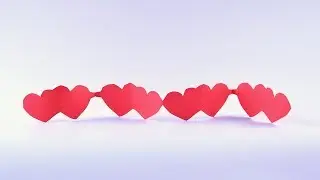 How to make paper hearts garlands with own hands