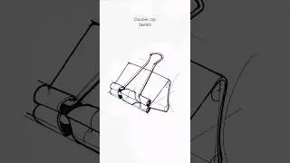 Double clip sketch /A process of drawing products / 제품스케치
