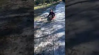 Pulling sled behind four wheeling ￼