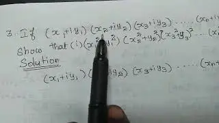 ##XIIMATHS EXERCISE 2.7 -3if (X1+iy1)(X2+iy2)....(xn+iyn)= a+ithen prove (I) (x1&sup2;+y1&sup2;)(x2&sup2;+y2&sup2;)...