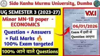 SKMU Minor MN-1B Economics | 06 Jan 2026 Exam 100% Questions