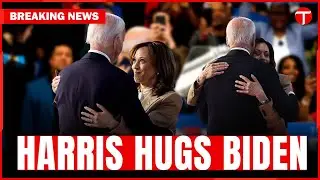 Kamala Harris Embraces Biden After Emotional DNC Speech | 2024 Election Campaign