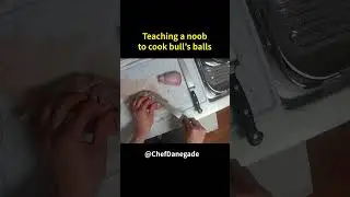 teaching a noob to cook bull's balls