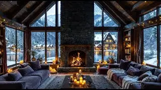 Dreaming in a Winter Cabin ❄️✨ Cozy Fireplace Ambience for Sleep, Reading & Calm