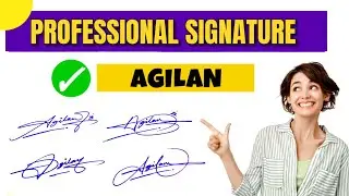 ✅ Signature style of my name - Agilan  #signaturestyle 