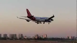 EXTREMELY HARD LANDING MartinAir Cargo Boeing 747 PH-MPR