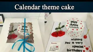 calendar theme birthday cake @NadiyaTanvir