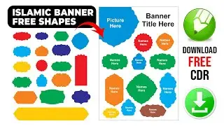 Download Free CDR Mehfil Vector Shapes for Islamic Banner Flex Majalis Posters | CorelDraw