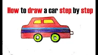 How to draw a car. #drawing car #art #viraldrawing #kidsdrawing