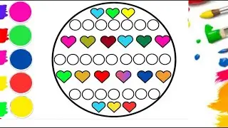 How To Draw a Circle with Heart 🔵❤️ | Easy Drawing Step by Step