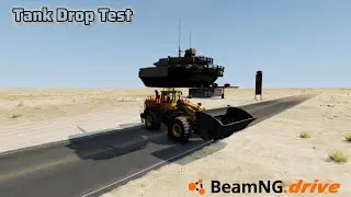 Which vehicle will survive the Tank Drop? | BeamNG.Drive