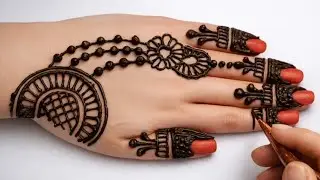 Easy Mehndi Design for Beginners 😍 | Simple Back Hand Mehndi | 3D Mehndi #shorts
