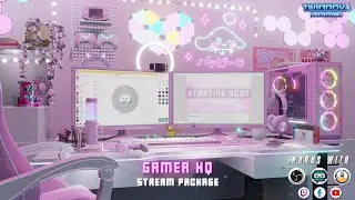 Twitch Animated Cute Overlay 🖥️📱  Download Link - 2023