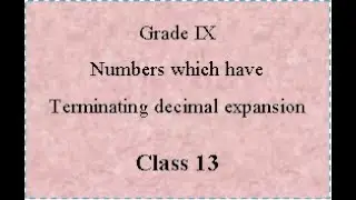 What Kind of numbers will have terminating decimal expansion