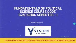 Fundamental of political science Demo Class | Vision Empower Academy