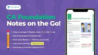 CA Foundation Colorful Notes | CA Exams July'21 | Plus and Iconic Subscription | Unacademy CA Aspire