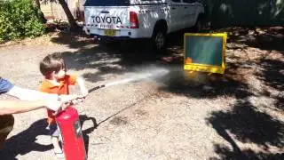 Loftus RFS Open Day - Bullex Electronic Extinguisher Stand