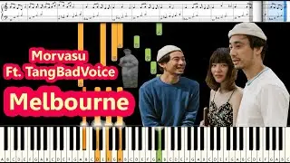 [สอนเปียโนแบบง่าย] Morvasu Ft. TangBadVoice - Melbourne : Piano Cover & Tutorial | Mob Melody