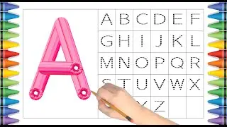 [알파벳 놀이] 유아와 어린이를 위한 Alphabet 대문자 A부터 Z까지 따라 쓰기 | Write Alphabet A to Z | Learn abcd | a for apple