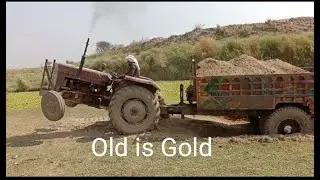 Old is Gold 🪙🪙/Performance of Old model Mf 240 in front of loaded trali
