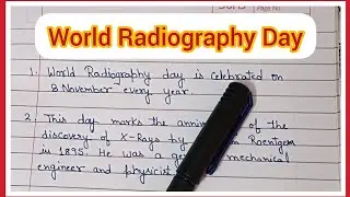 10 Lines on World Radiography Day || World Radiography Day || Speech on World Radiography Day