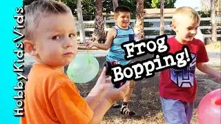 Flying Kung Fu Game Cut Scenes! Frog + Ironman Punching Ball Playing HobbyKidsVids