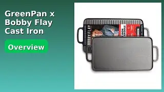 REVIEW (2025): GreenPan x Bobby Flay Cast Iron Griddle. Features.