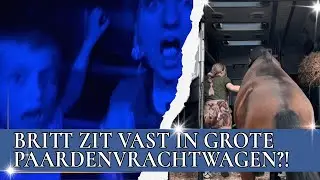 EVE en BRITT in een RIJDENDE STAL ?! | PaardenpraatTV
