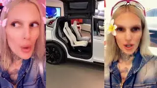Jeffree Star Getting a Tesla with James Charles Insta Story (10/23/18)