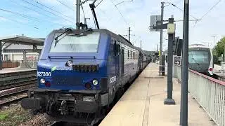 D&eacute;part de la BB27366 avec sa rame r&eacute;versible VB2N n&deg;217 direction Paris Saint-Lazare