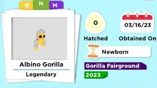 Albino Gorilla Neon & Mega Neon in Adopt Me