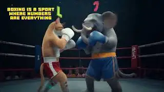 Boxing is a sport where numbers are everything #cat #elephant #boxing #kidsvideo #cocomelon #math