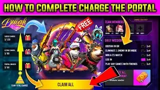 how to complete charge the Portal event in free fire in tamil/ how to get free gun skin in free fire